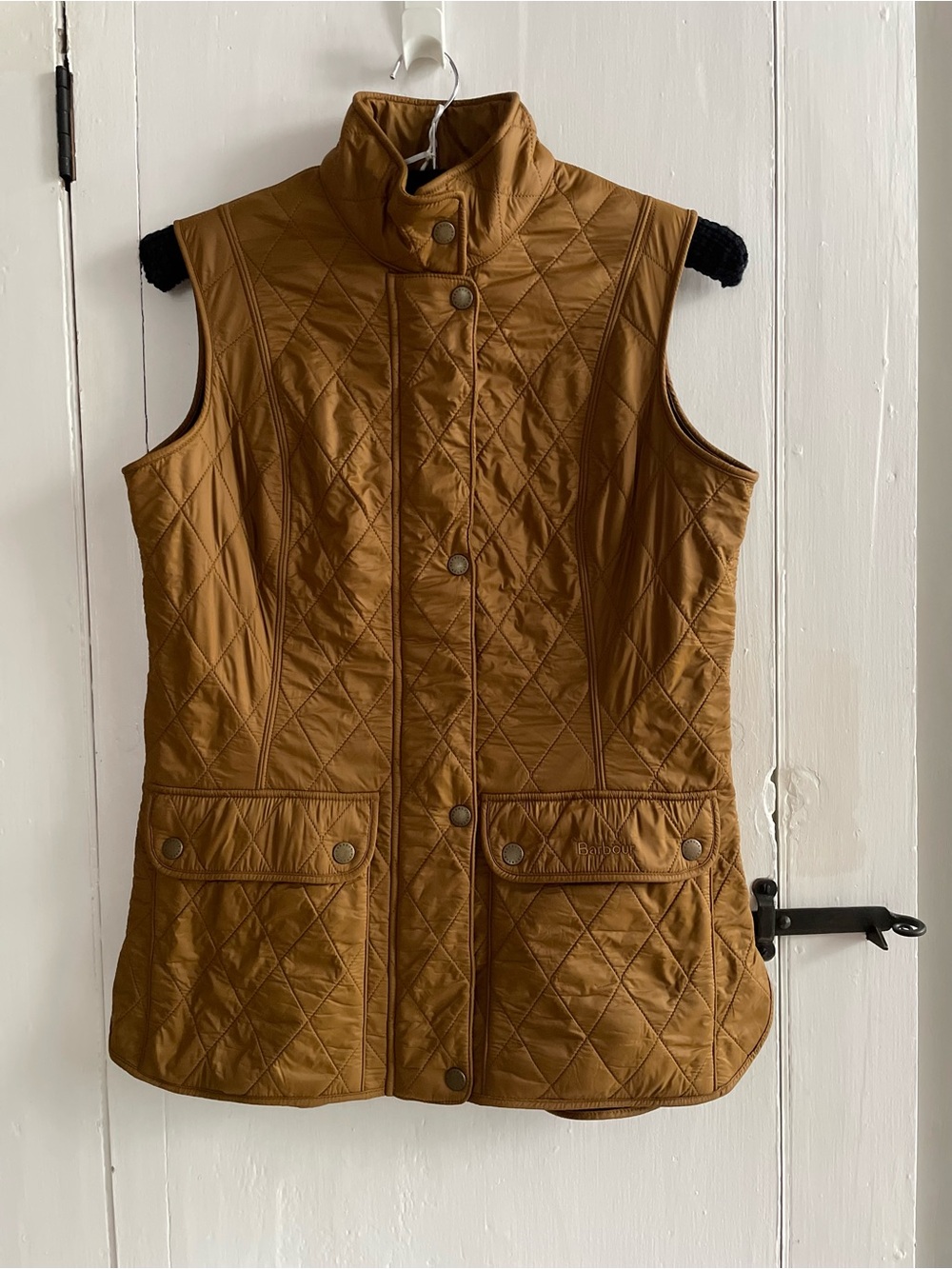 Barbour Wray Gilet Diamond Quilted Vest Camel Brown New with tags Size 6